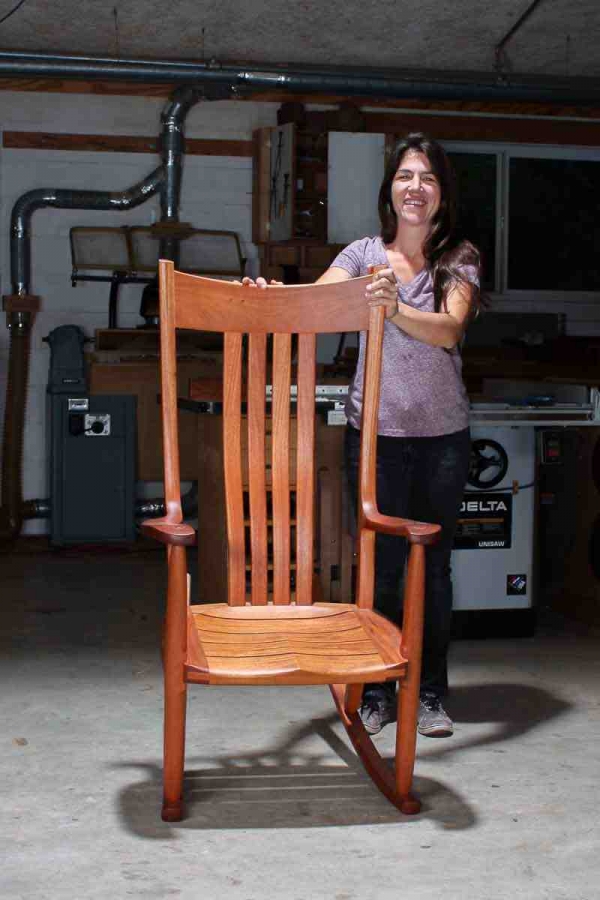 Mahogany Rocking Chair Comfortable, Rocking Chair Indoor Wood