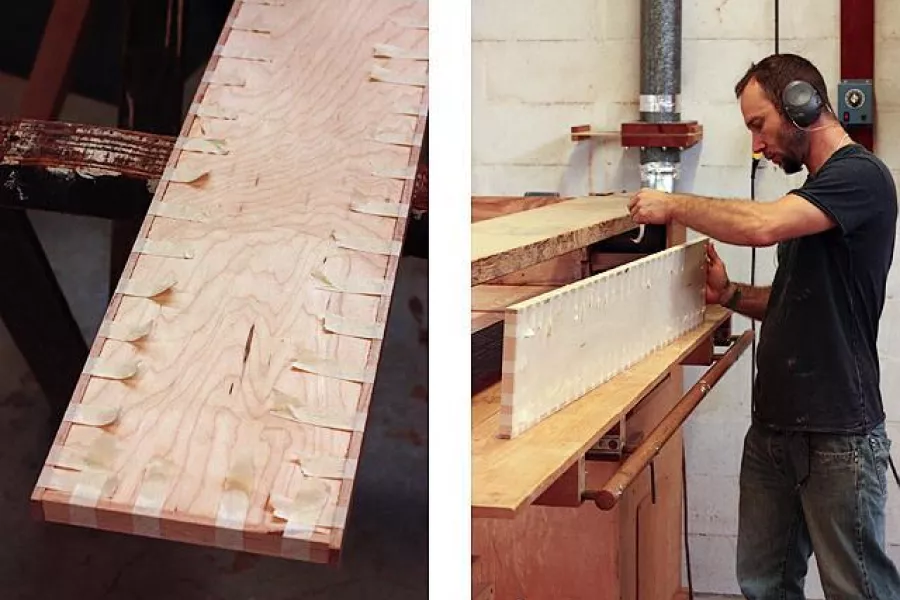 plywood edgebanding and sanding