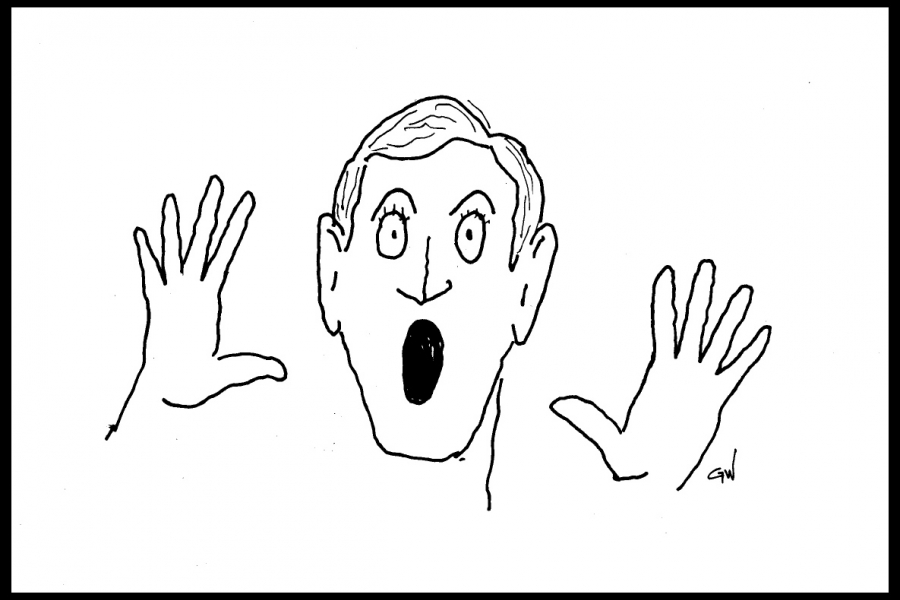 cartoon of surprised face