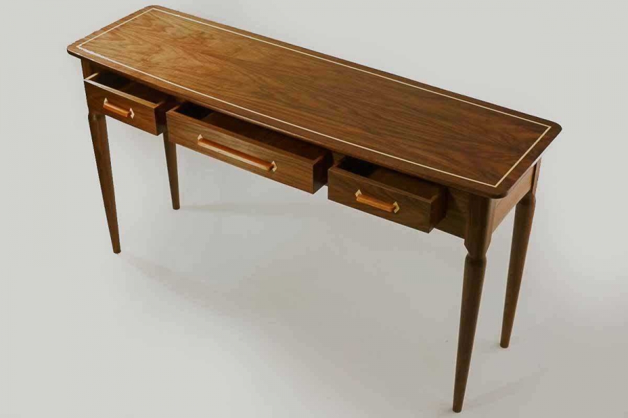 buffet table, stringing and eschutcheon inlays