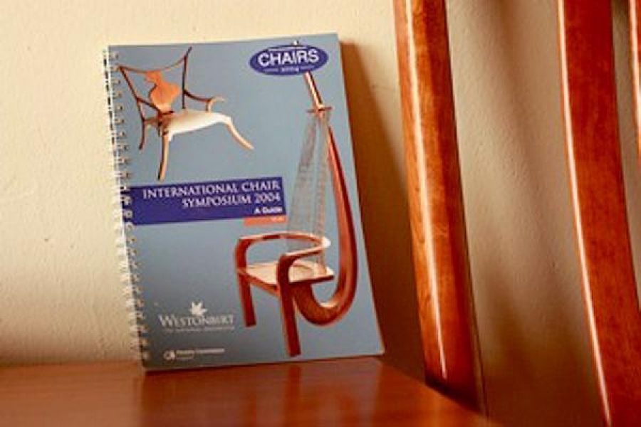 catalog for a chair symposium in the UK