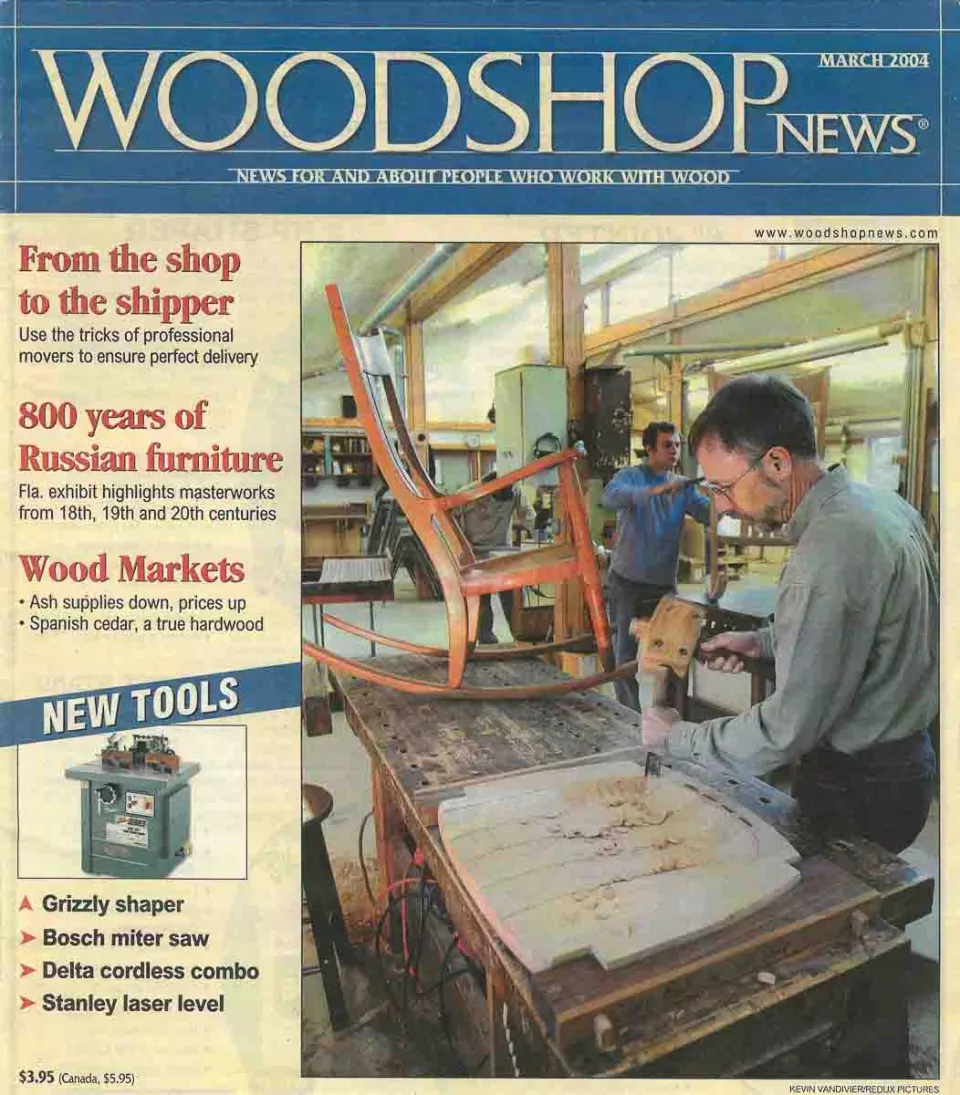 cover of Woodshop News, 2004