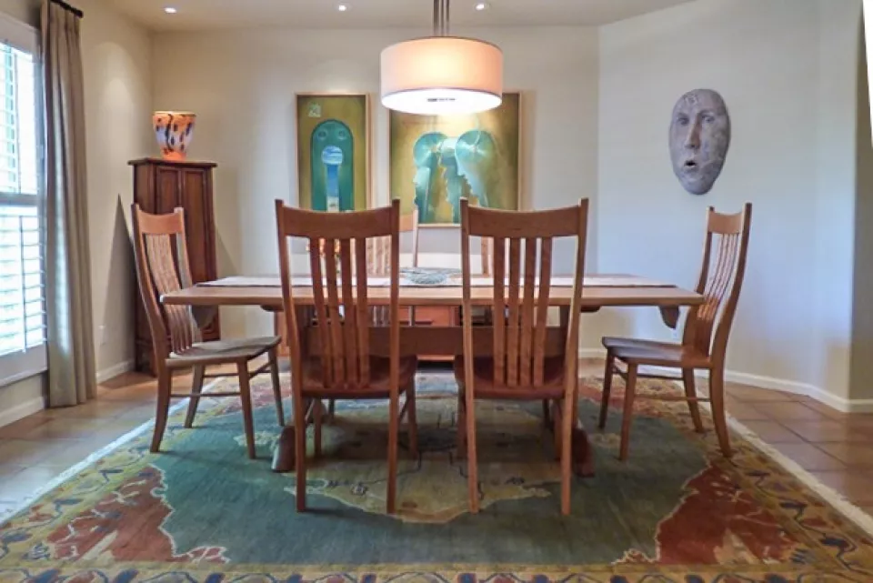 Wilson dining chairs and table in setting 1