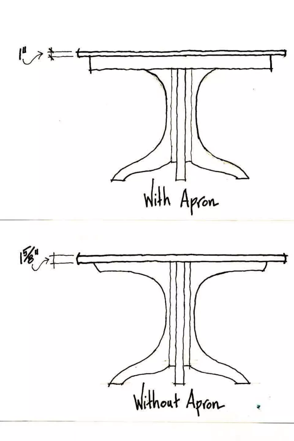 Johnson pedestal table dimension drawings