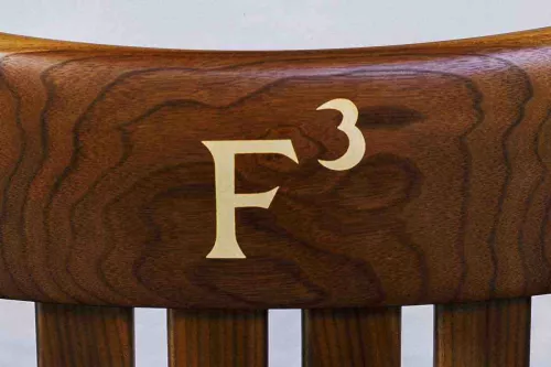 letter F with exponent inlay