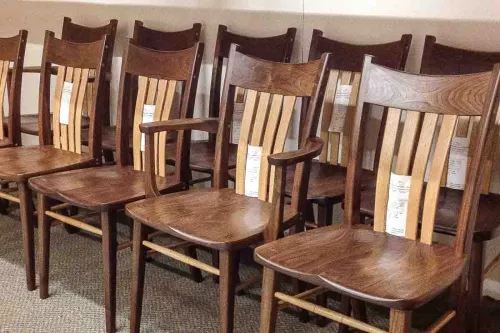 mixed wood Williams dining chairs