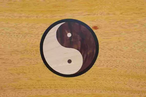 footstool inlay, yin and yang