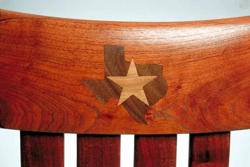 Rocking chair inlay, Texas Star