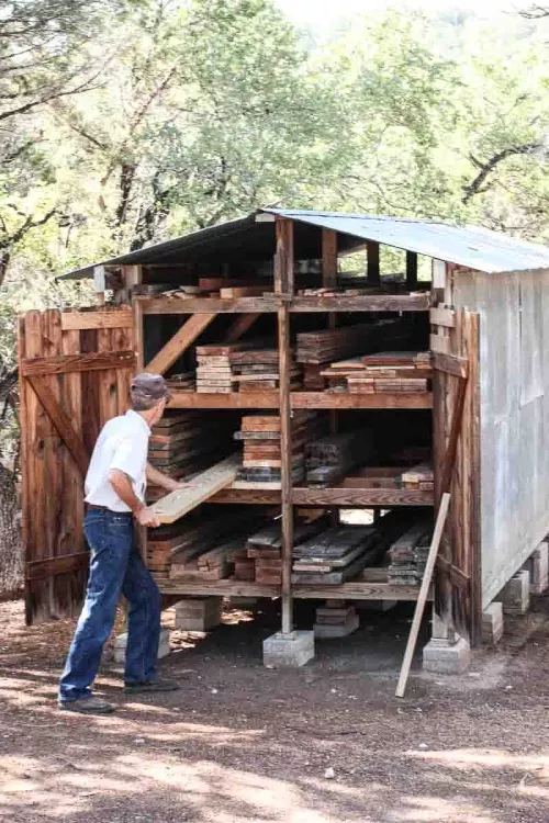 Gary loading utility lumber shed