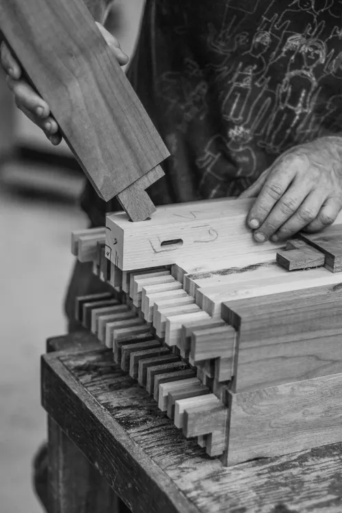 fitting tenons to mortises