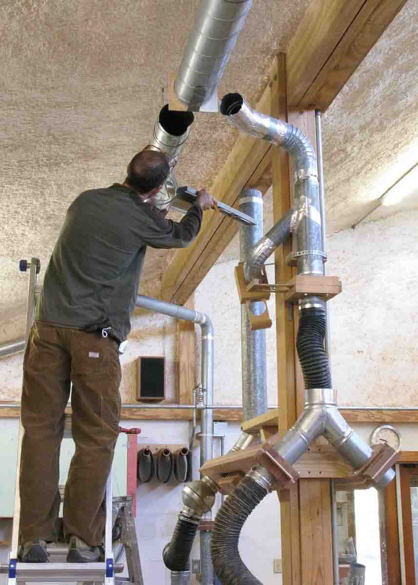 Austin assembling ductwork