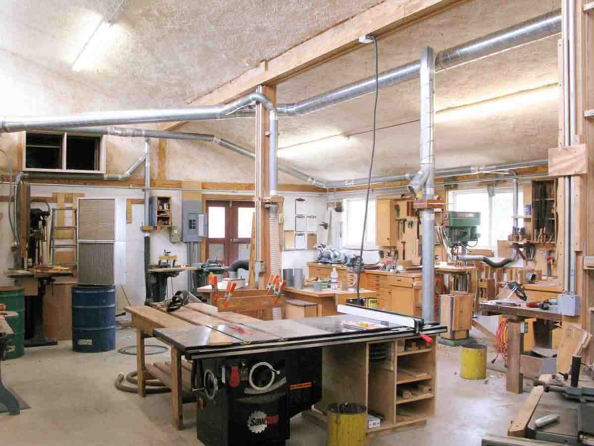 shop view of duct work