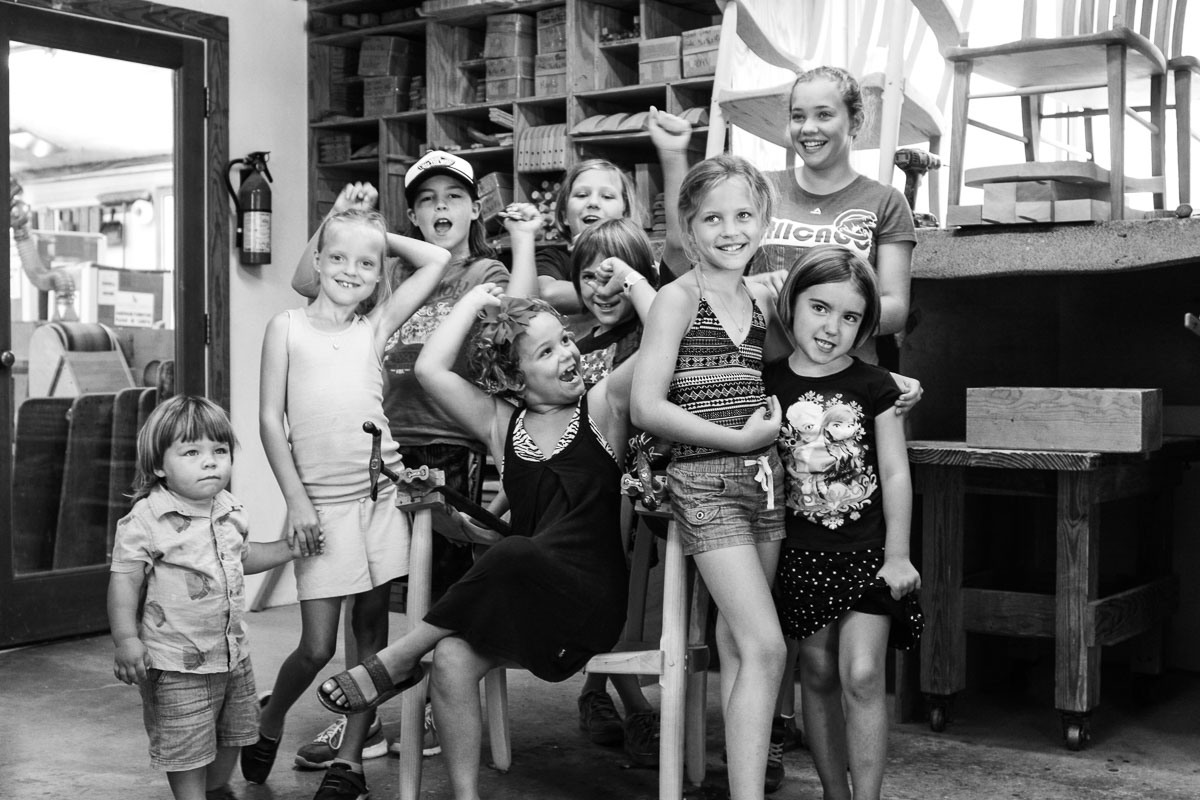 our babies (grown up) assembling rocker #3000