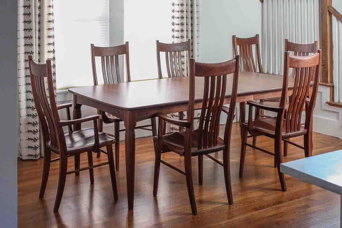 Paschall dining table and six chairs