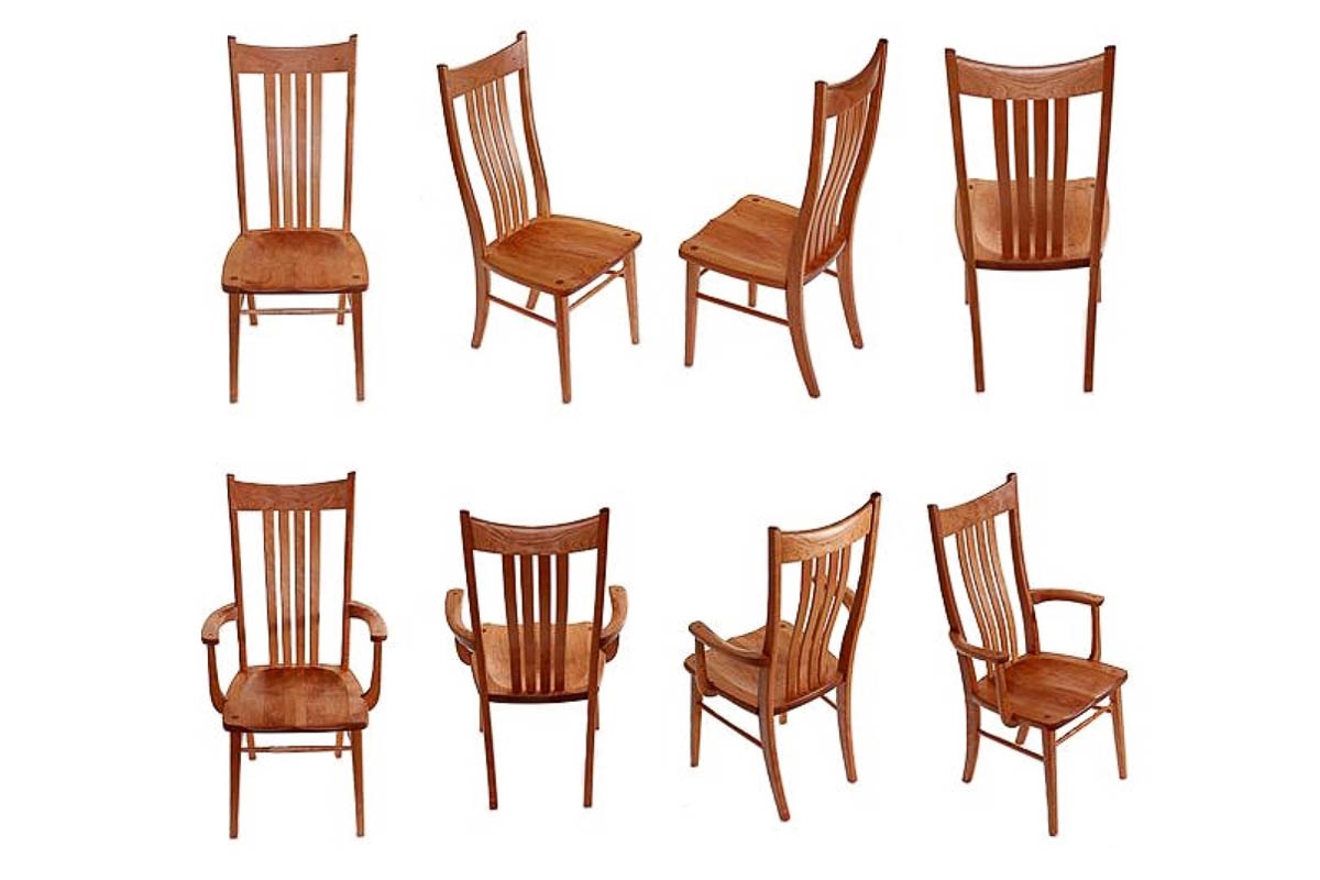 eight cherry Wilson dining chairs