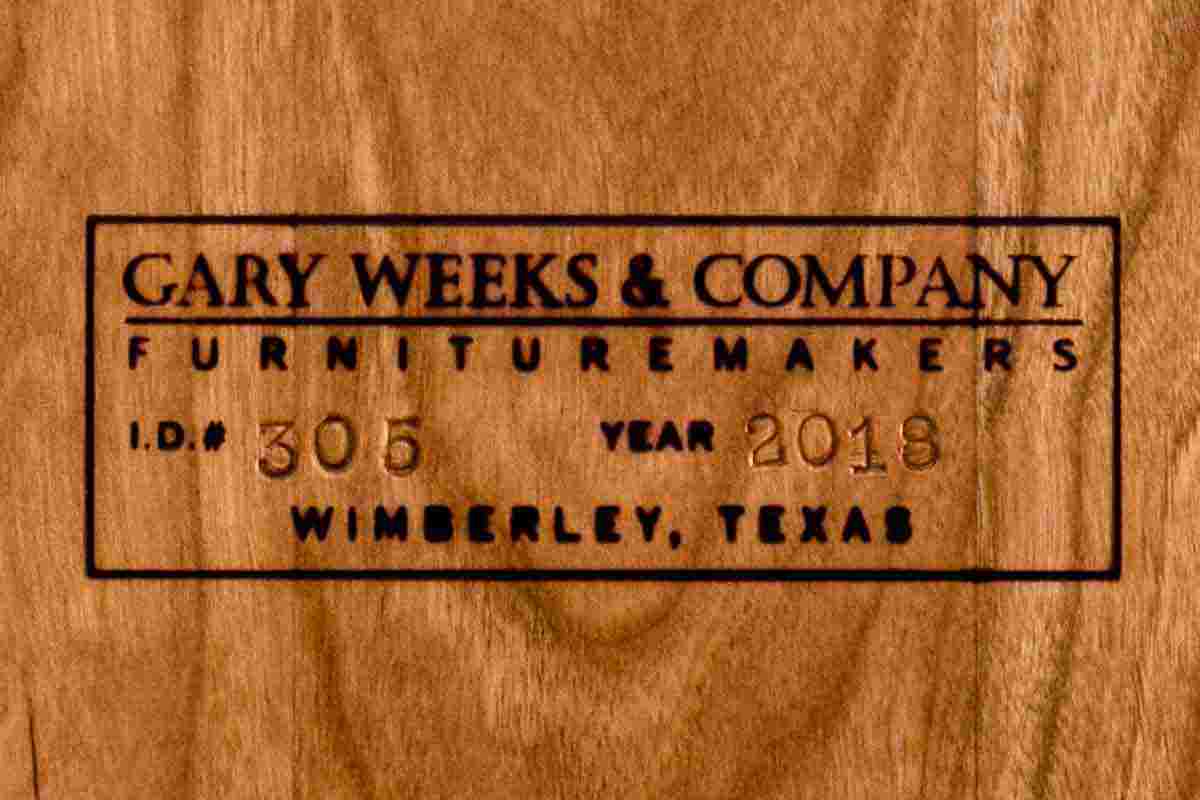 brand on chair seat bottom