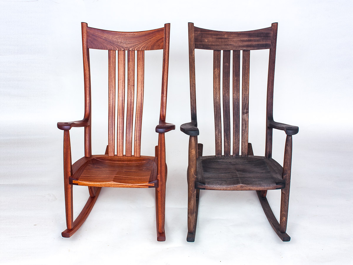 Two Porch Rockers Showing the Weathering