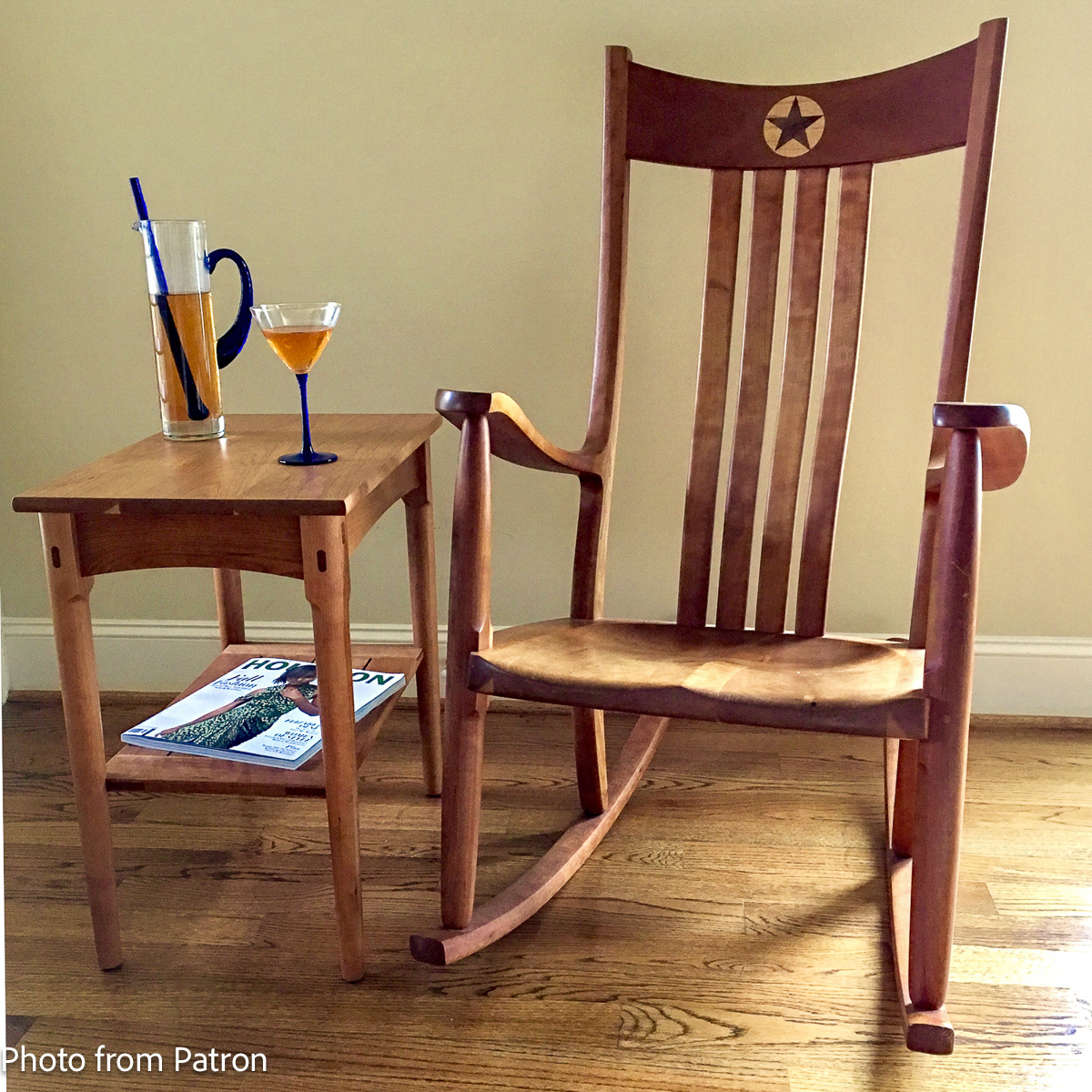 Rocking Chair, Side Table, in setting