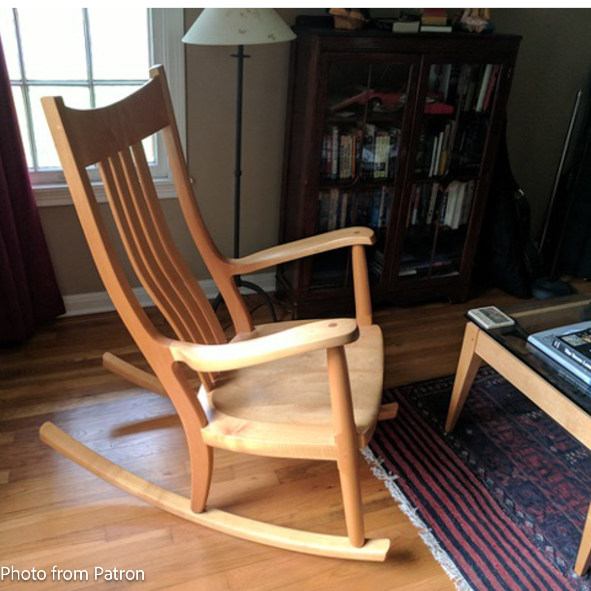 Maple Rocking Chair in Patron's Living Room