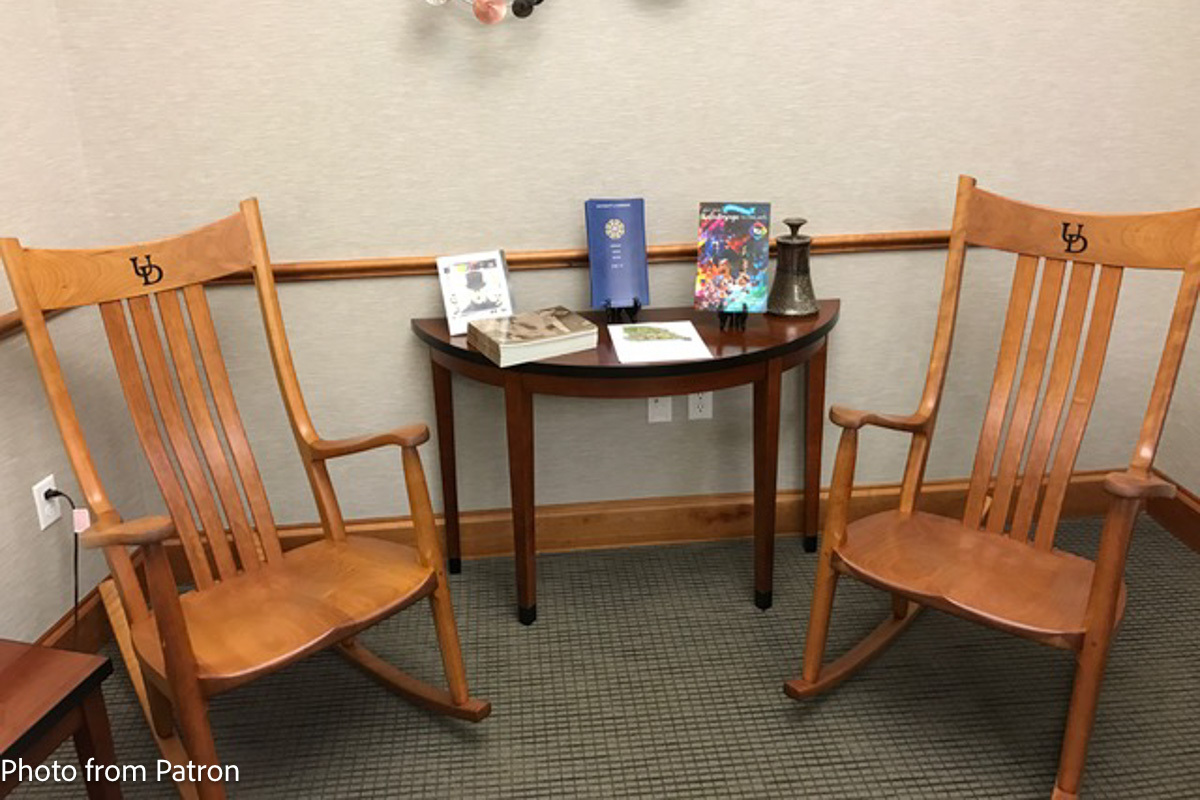 Two Cherry Rockers at University of Dubuque