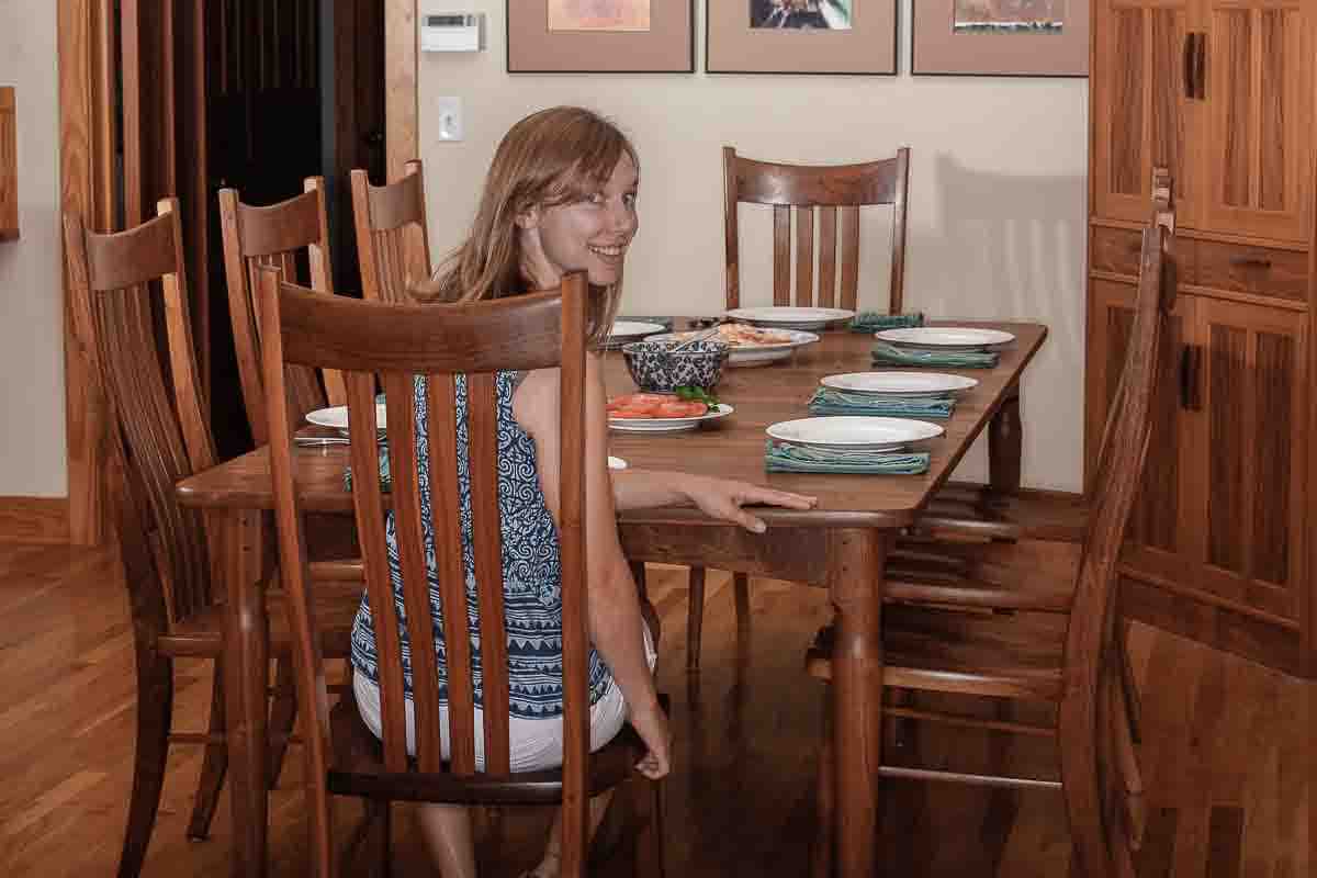 Paschall table set for dinner