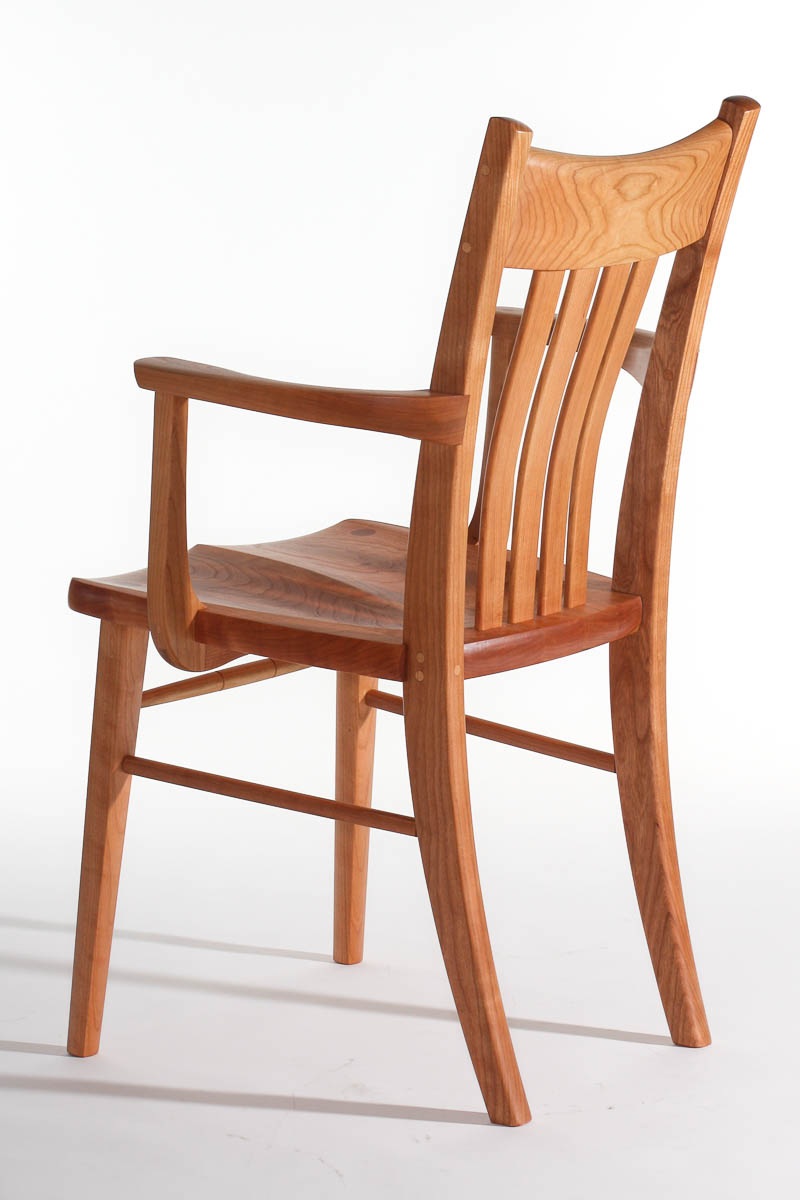 Williams arm chair, back quarter view