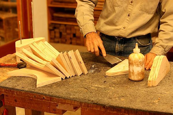 building veneer press form